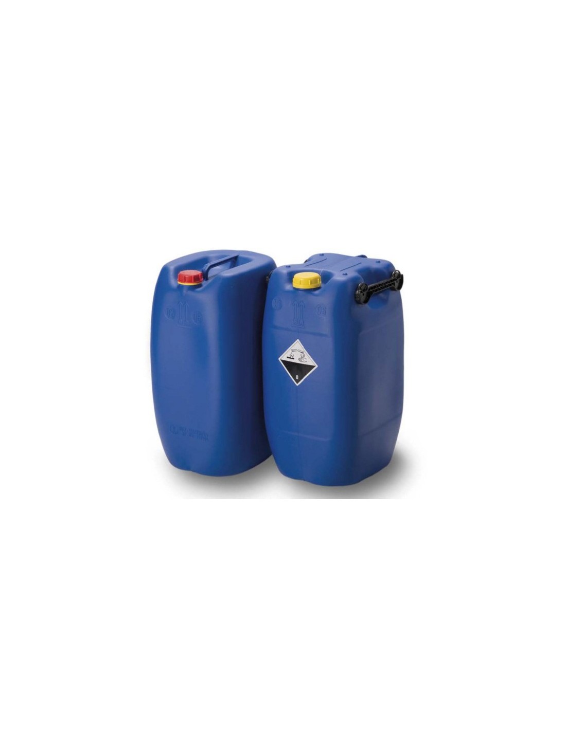 20 Liter Kanister aus Kunststoff, UN-X ohne Verschluss blau oder natur  Farbe blau