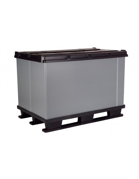 Transportbehälter 845 x 1245 x 885 mm Faltbox Ladeklappe für Faltboxen ohne  Ladeklappe Kufen ohne Kufen Ringstärke 6,5 mm